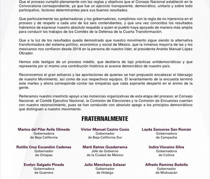 Respalda Lorena Cuéllar proceso interno de Morena para elegir a su candidato en 2024