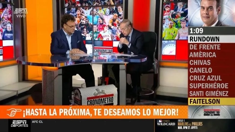 José Ramón Fernández se despide de David Faitelson en vivo, ¿camino a TUDN?