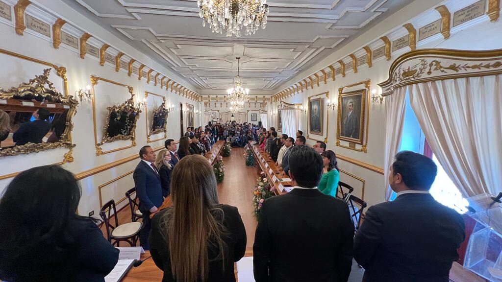 Trabajo coordinado y en unidad, ofrecen en Huamantla Poderes Ejecutivo, Legislativo y Judicial