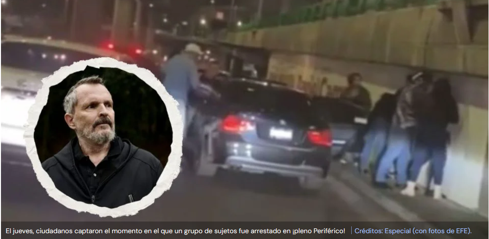 Ladrones detenidos en Periférico son los que asaltaron ¡la casa de Miguel Bosé!
