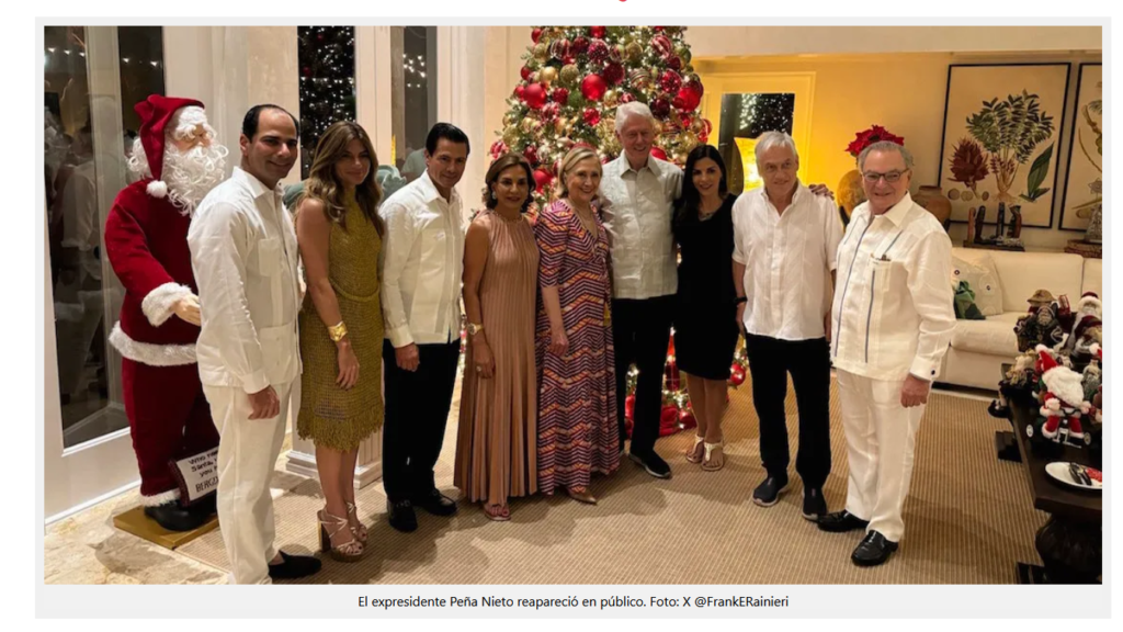 ¿Peña? Bien, en el Caribe/ Expresidente mexicano ligado a corrupción reaparece con Piñera, Clinton, Hillary…
