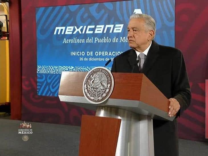 AMLO inaugura Mexicana de Aviación desde Palacio Nacional