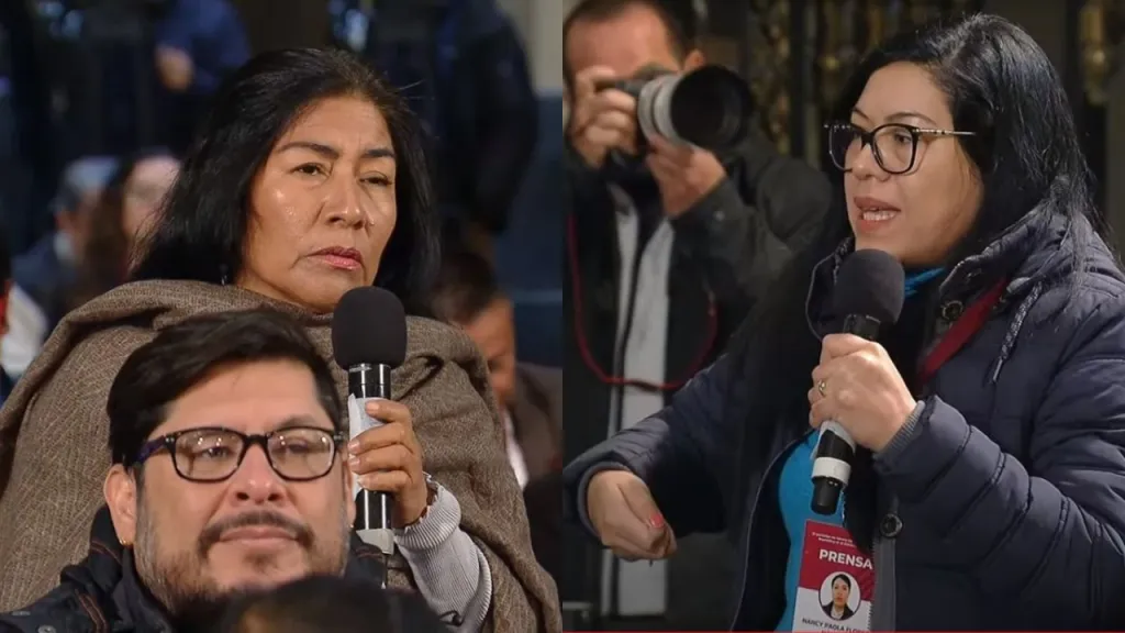 Choque de reporteras | Nancy Flores y Reyna Haydee protagonizan un debate en plena conferencia de AMLO