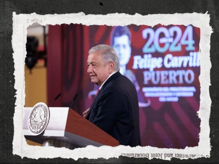 ‘¡Qué escándalo!’, dice AMLO por colapso en el Tren Interurbano