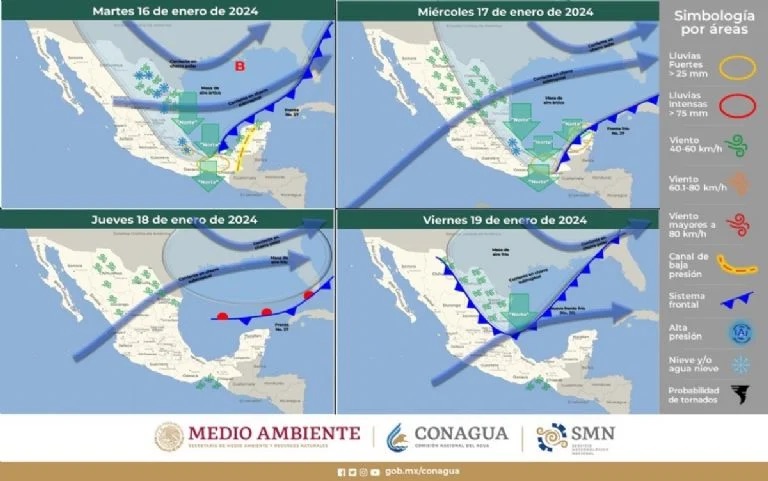 Frente Frío 28 ya viene; se esperan lluvias aisladas en Tlaxcala.