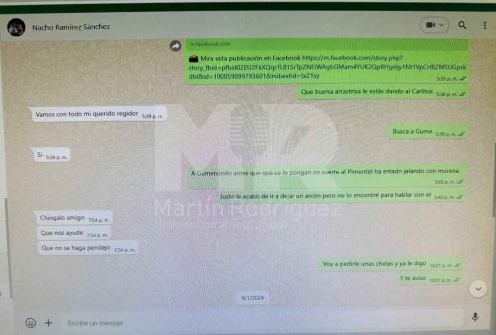 Esta es una de las conversaciones que miembros del cabildo de Huamantla sostienen, donde queda patente su prioridad por apoyar la reelección de Salvador Santos Cedillo, los negocios, los beneficios económicos que reciben, incluida la fuga de información del diputado Fabricio Mena Rodríguez.