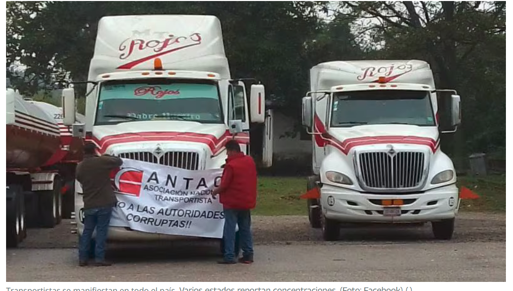 Transportistas cumplen paro nacional en Michoacán, Veracruz, Chihuahua y más