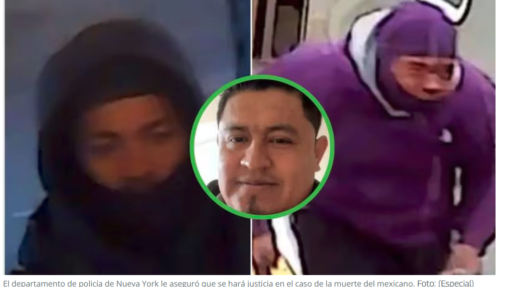 Detienen a presunto homicida de mexicano en tiroteo del Metro de Nueva York