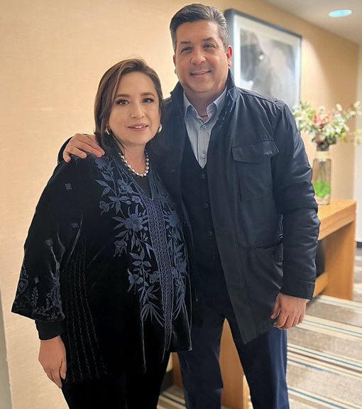 Cabeza de Vaca elimina FOTO de su “reunión de trabajo” con Xóchitl durante gira en EU