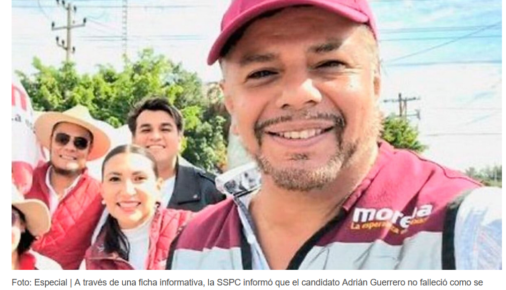 Adrián Guerrero no murió y se encuentra desaparecido: SSPC