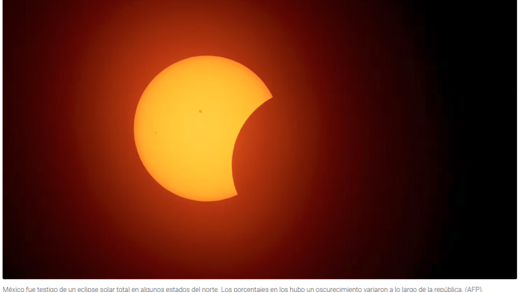 Así se vio el eclipse solar total 2024 en México