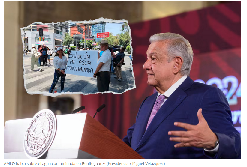 Microsismos, fugas y huachicol, entre las causas del agua contaminada CDMX, según AMLO