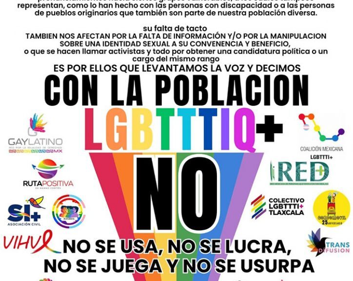 Se levanta población LGBTTTIQ+ por usurpación de candidaturas