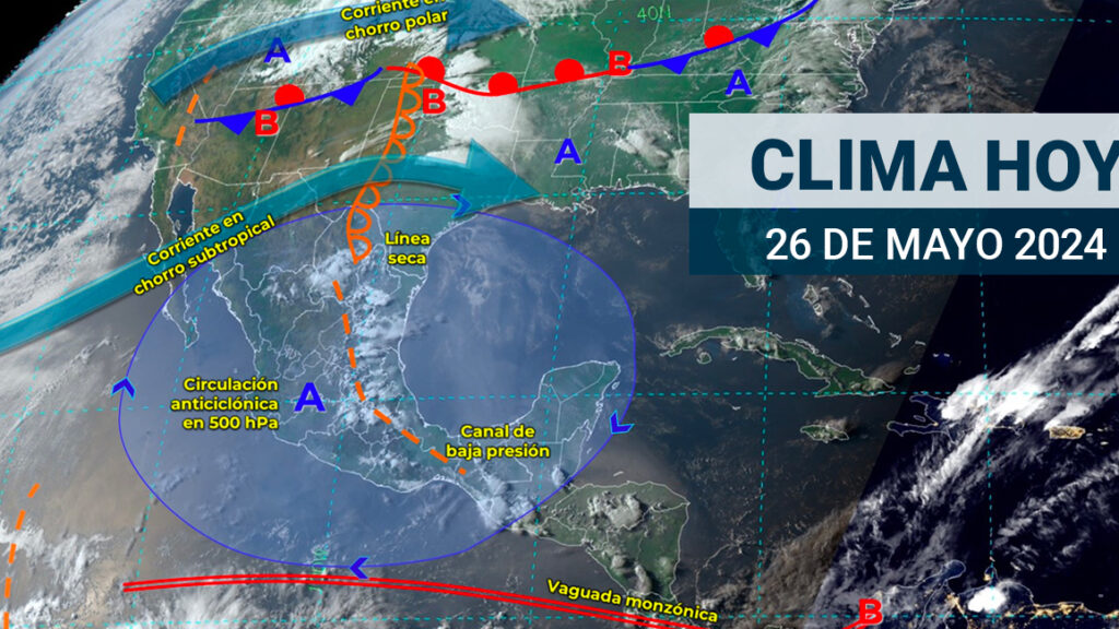 ¡Lluvia en México! Así será el clima de hoy, domingo 26 de mayo