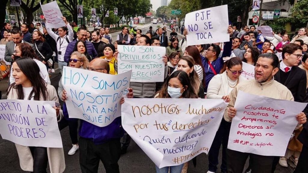 Trabajadores del Poder Judicial protestan en CdMx; rechazan elección de jueces