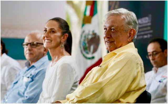 Tengo un motor nuevo, expresa AMLO ante Sheinbaum