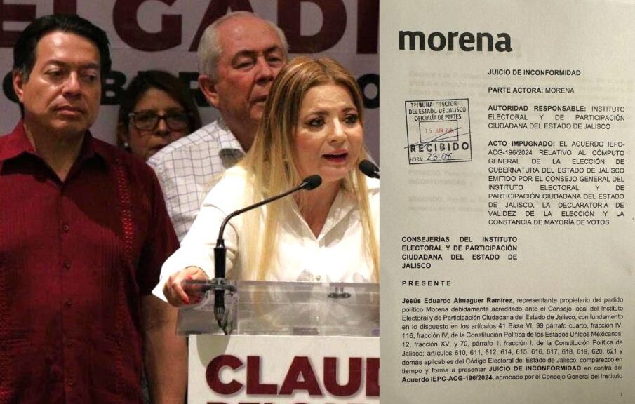 Morena impugna la declaratoria de validez de la elección a la gubernatura de Jalisco