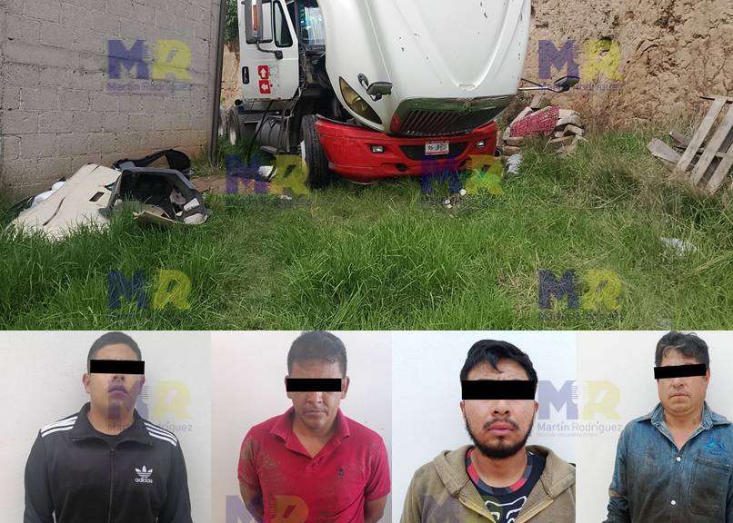 SSC y Marina desmantelan banda dedicada al robo de transporte de carga en Santa Cruz Tlaxcala
