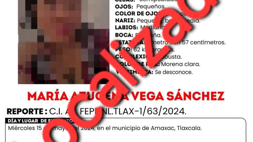 UBICA PGJE A MENOR DE EDAD REPORTADA  COMO NO LOCALIZADA: PGJE