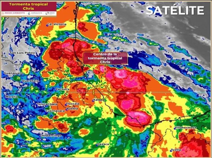 Depresión tropical ‘Chris’ ocasionará lluvias en el centro del país