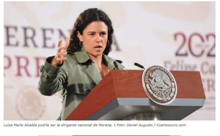 Morena unge este domingo a Luisa María Alcalde como dirigente del partido