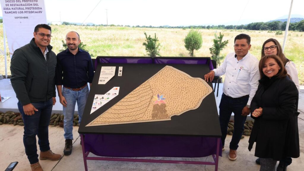 ENCABEZA GOBERNADORA TRABAJOS DE RESTAURACIÓN DEL ÁREA NATURAL PROTEGIDA “LOS PITZOCALES” EN TETLA