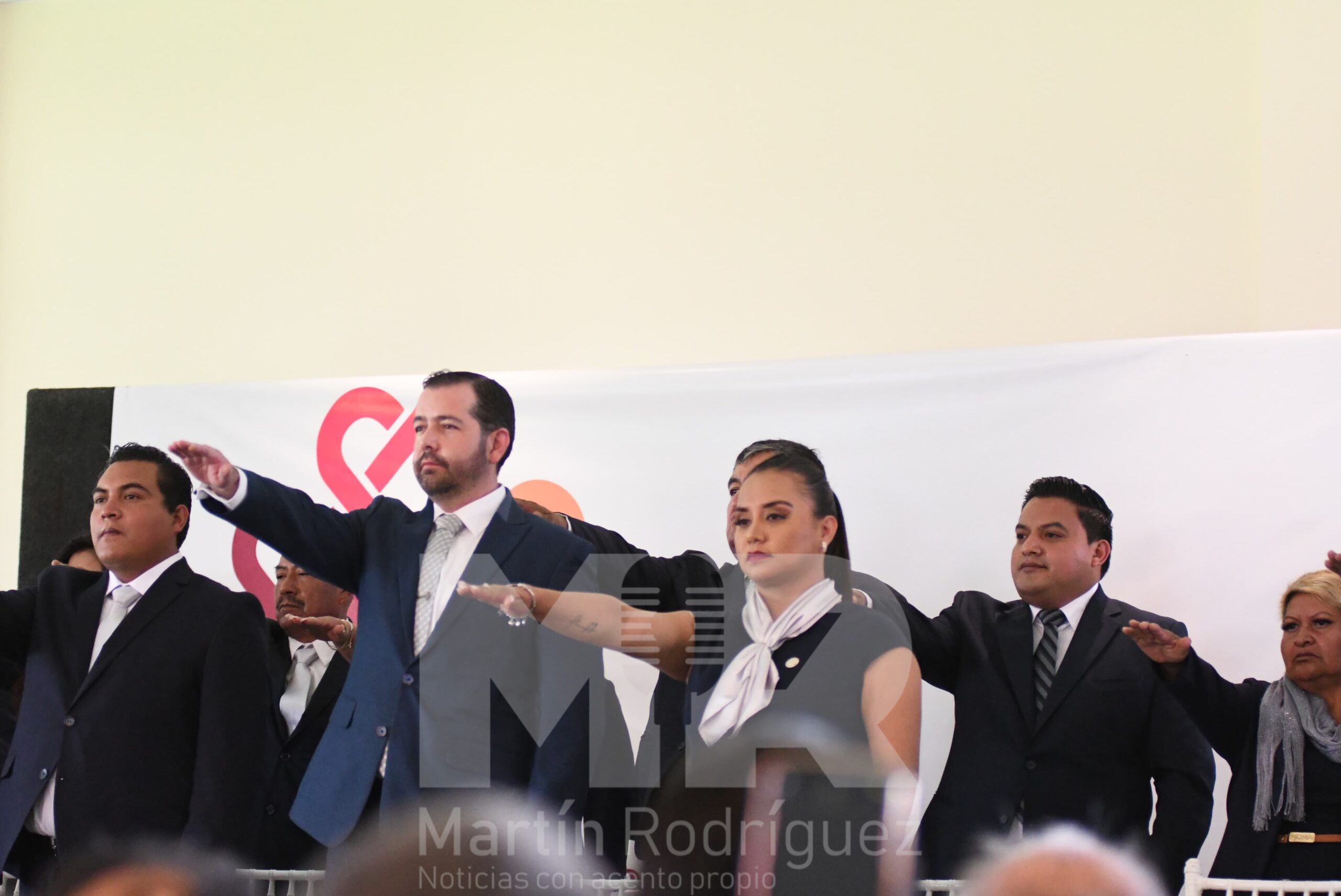 En la imagen parte del cabildo de Chiautempan, que acompañará en este periodo a Blanca Angulo. Nierika Images/Juan Pablo Sánchez