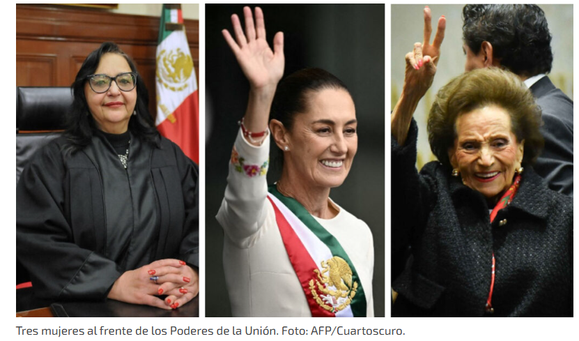 Tres mujeres al frente de México