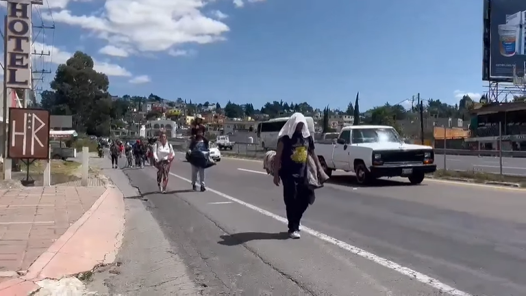 Tlaxcala, un refugio para la caravana migrante Dios nos guía