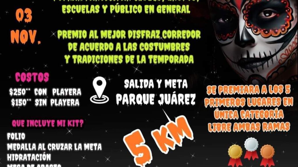 La carrera nocturna de “La Catrina” se llevará a cabo en Chiautempan