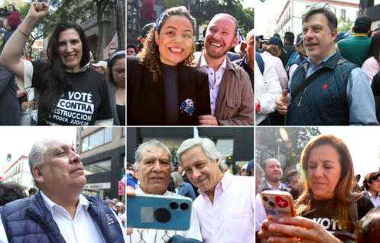 X. González, Taboada y Margarita Zavala entre los asistentes a protesta en la Corte