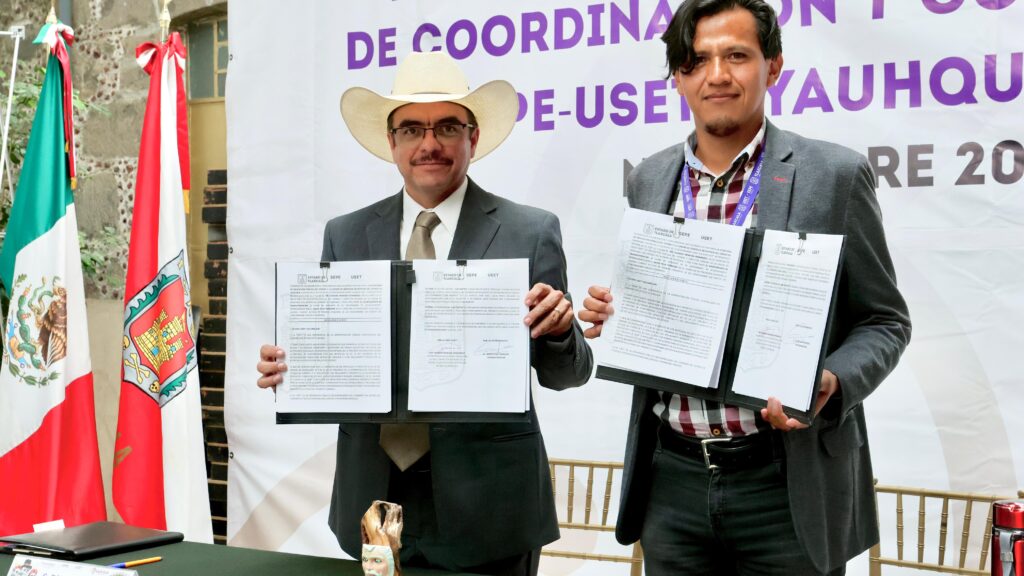 Firma Ayuntamiento de Yauhquemehcan – SEPE-USET convenio Territorial de Coordinación y Concurrencia.