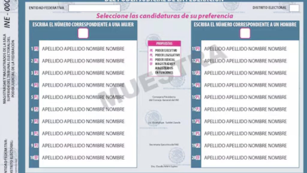 Comisión del INE aprueba diseño de boleta para elección judicial; serán de colores y de dos tamaños