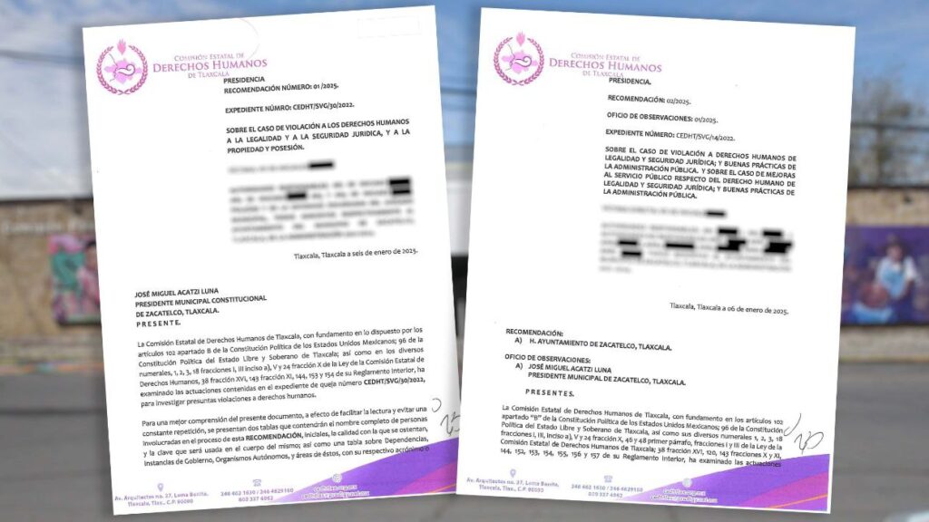 Emitió la CEDHT recomendaciones al alcalde y ayuntamiento de Zacatelco