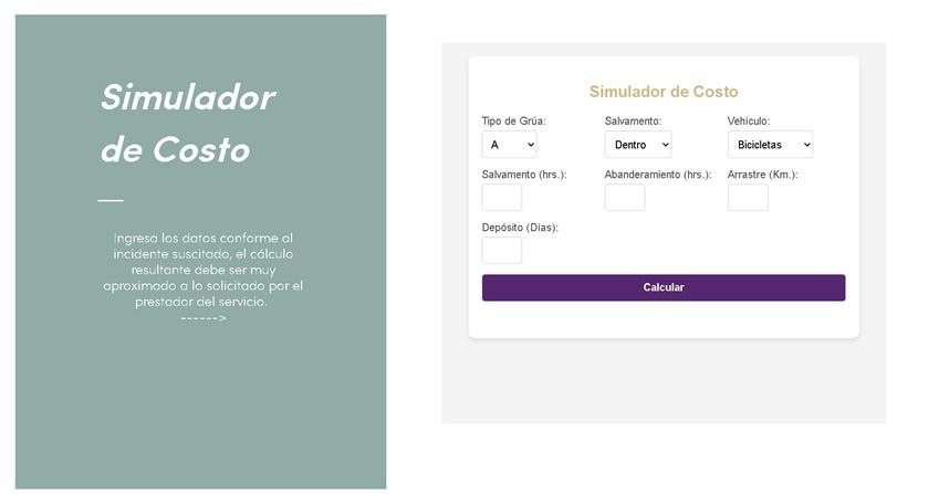 SMyT PONE A DISPOSICIÓN EL SIMULADOR DE COSTOS POR SERVICIOS DE GRÚAS Y CORRALONES
