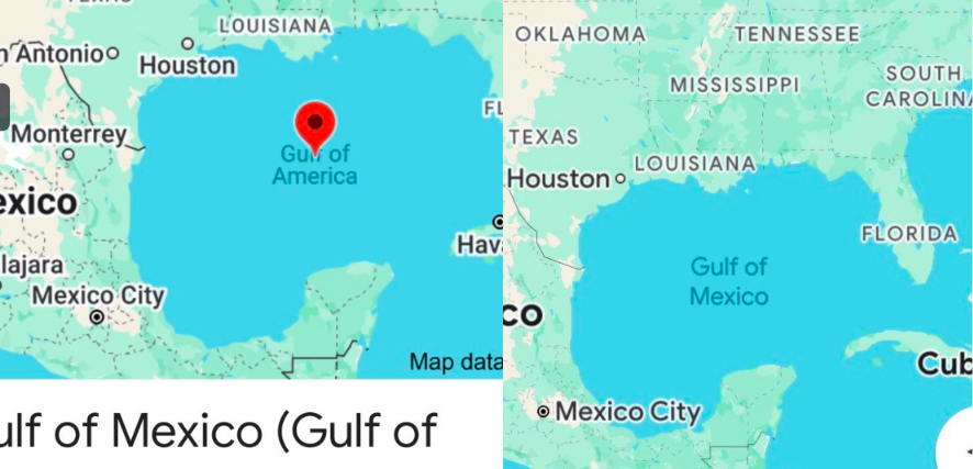 El Golfo de México ya aparece como Golfo de América en Maps dentro de Estados Unidos