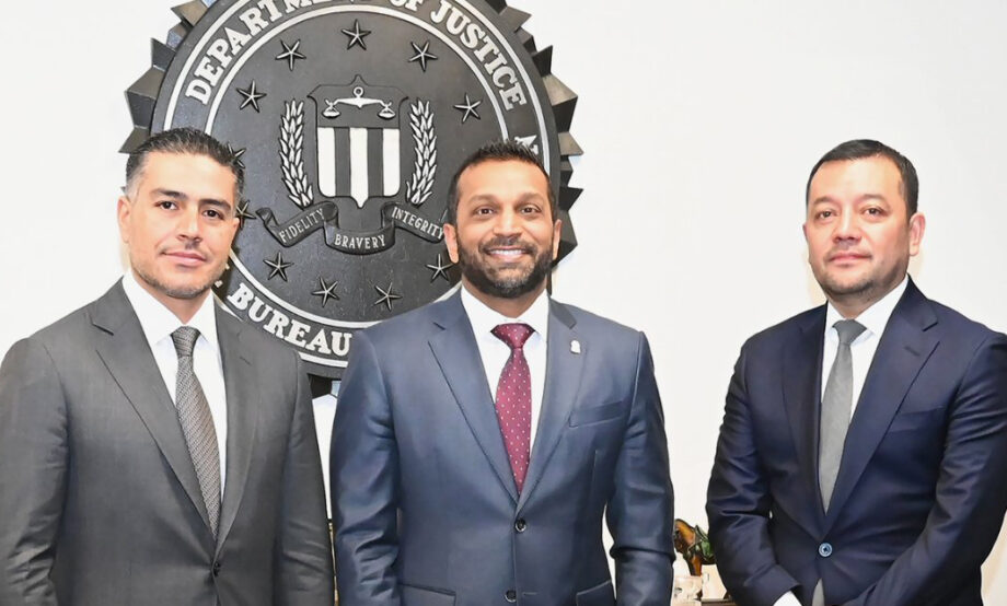 Harfuch se reúne con director de FBI para fortalecer cooperación en Seguridad