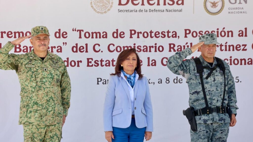 ASISTE GOBERNADORA A TOMA DE PROTESTA DEL NUEVO COORDINADOR DE LA GUARDIA NACIONAL