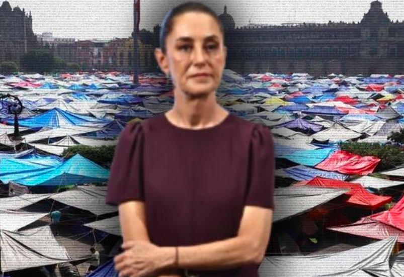 CNTE amenaza con plantón definitivo en el AICM; exige reunión con Sheinbaum