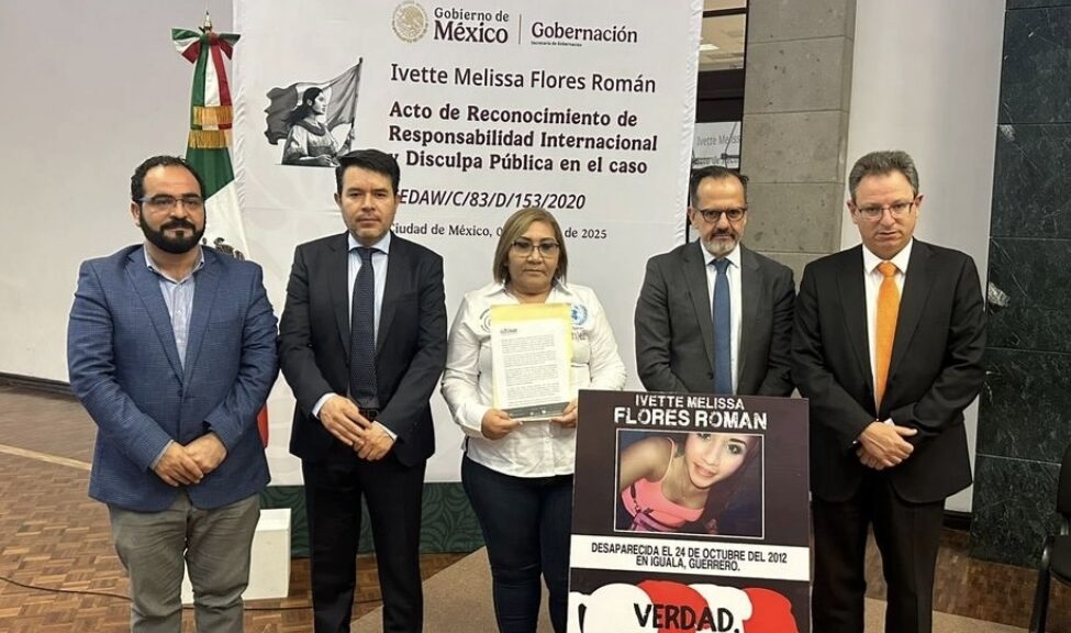 Reconoce México responsabilidad internacional por caso de desaparición forzada