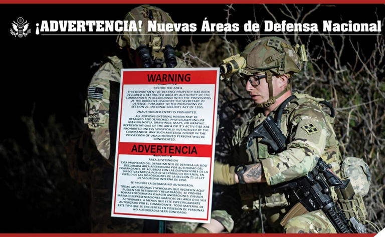 Embajada de EU en México lanza advertencia; designan áreas de la frontera sur como zonas de defensa nacional
