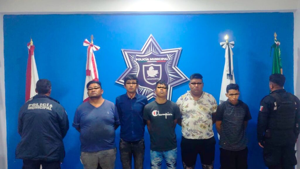 Policía de Chiautempan detiene a banda delictiva
