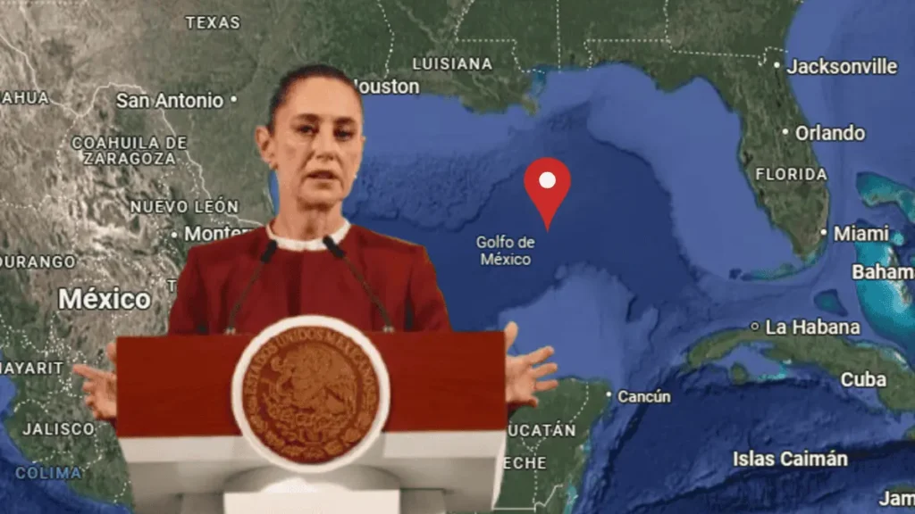 Sheinbaum interpone demanda contra Google; empresa cambió el nombre del Golfo de México por Golfo de América en sus mapas