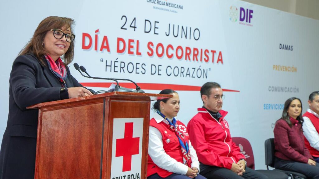 RECONOCE GOBERNADORA LORENA CUÉLLAR LABOR DE SOCORRISTAS DE TLAXCALA Y REAFIRMA COMPROMISO CON LA CRUZ ROJA