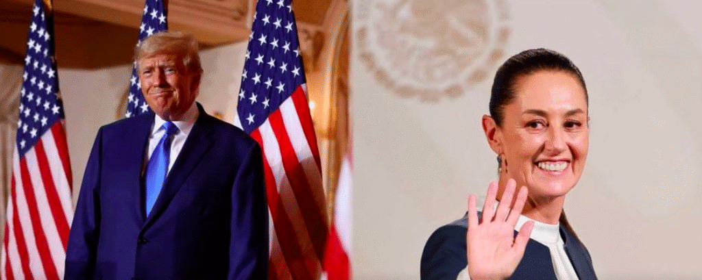Sheinbaum y Trump dialogarán hoy sobre aranceles, reporta Bloomberg