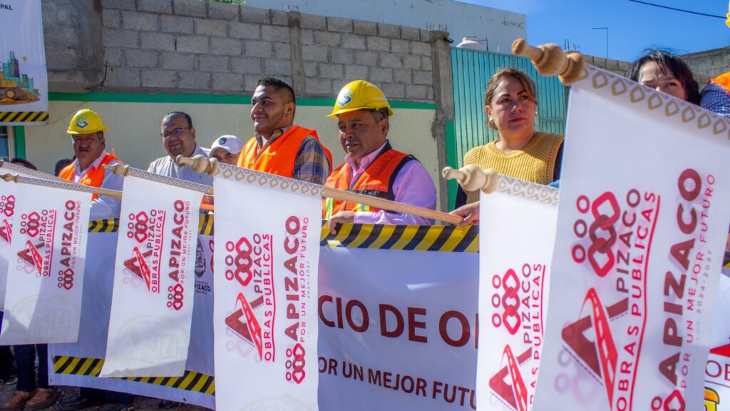 El Gobierno de Apizaco arranca obra de pavimentación con adocreto en Santa Anita Huiloac