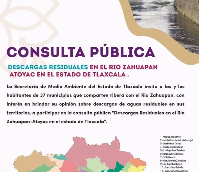 *CONVOCAN A CIUDADANOS DE 37 MUNICIPIOS A PARTICIPAR EN CONSULTA PARA EL SANEAMIENTO DEL RÍO ZAHUAPAN*