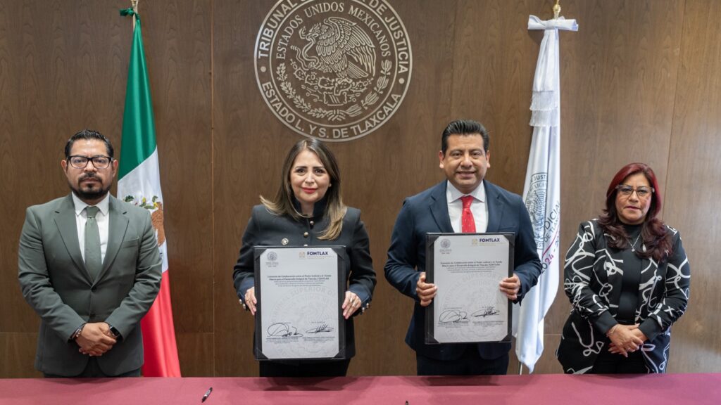 Acuerdan Poder Judicial y FOMTLAX promover la justicia alternativa