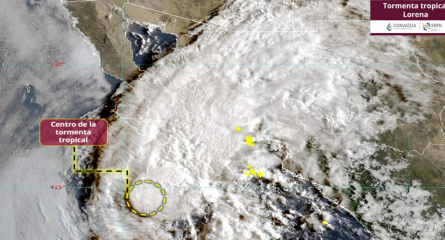 Lorena se degrada a tormenta tropical