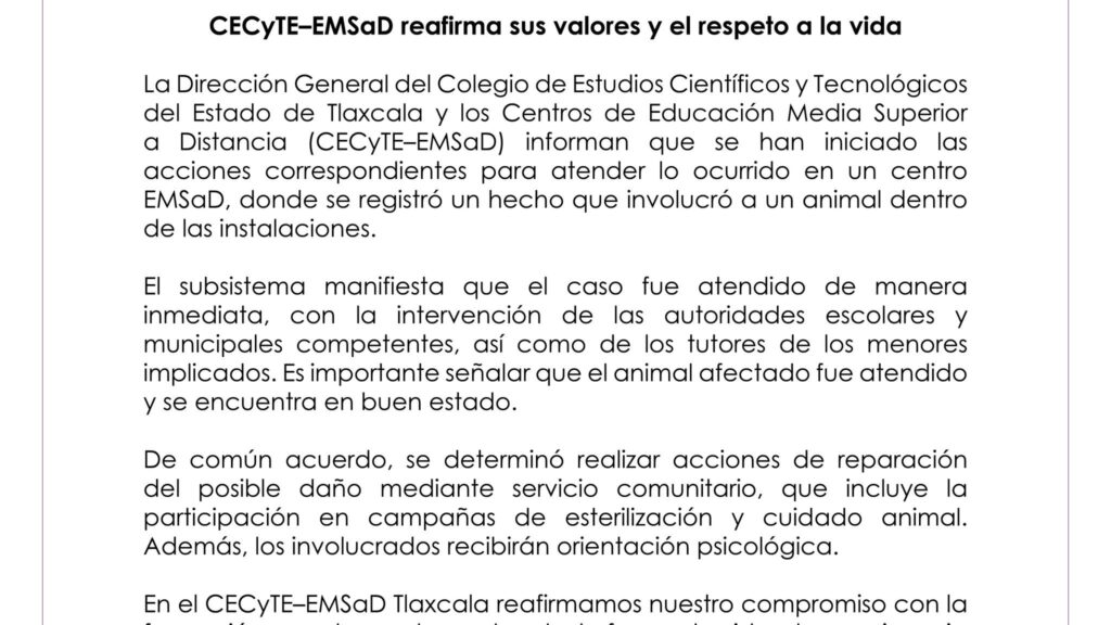 CECyTE–EMSaD REAFIRMA SUS VALORES Y EL RESPETO A LA VIDA